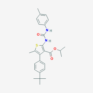 Isopropyl 4-(4-tert-butylphenyl)-5-methyl-2-[(4-toluidinocarbonyl)amino]thiophene-3-carboxylate