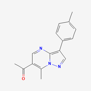 1-[7-methyl-3-(4-methylphenyl)pyrazolo[1,5-a]pyrimidin-6-yl]ethanone