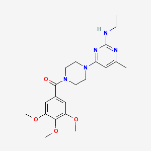 N-ethyl-4-methyl-6-[4-(3,4,5-trimethoxybenzoyl)-1-piperazinyl]-2-pyrimidinamine