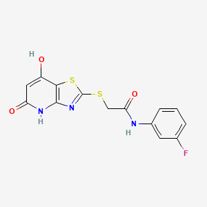 N-(3-fluorophenyl)-2-[(7-hydroxy-5-oxo-4,5-dihydro[1,3]thiazolo[4,5-b]pyridin-2-yl)thio]acetamide