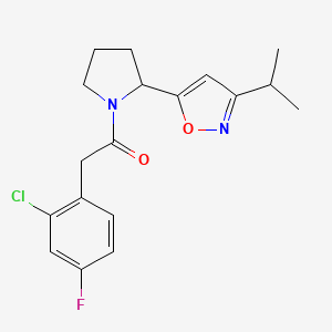 5-{1-[(2-chloro-4-fluorophenyl)acetyl]-2-pyrrolidinyl}-3-isopropylisoxazole