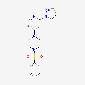 4-[4-(phenylsulfonyl)-1-piperazinyl]-6-(1H-pyrazol-1-yl)pyrimidine