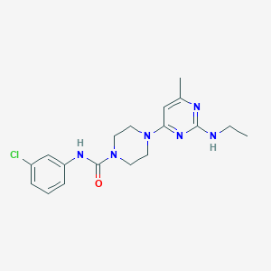 N-(3-chlorophenyl)-4-[2-(ethylamino)-6-methyl-4-pyrimidinyl]-1-piperazinecarboxamide