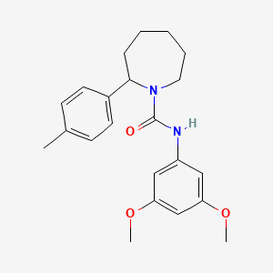 molecular formula C22H28N2O3 B4455947 N-(3,5-dimethoxyphenyl)-2-(4-methylphenyl)-1-azepanecarboxamide 