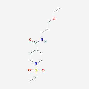 N-(3-ethoxypropyl)-1-(ethylsulfonyl)-4-piperidinecarboxamide