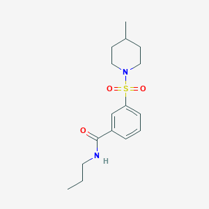 3-[(4-methyl-1-piperidinyl)sulfonyl]-N-propylbenzamide