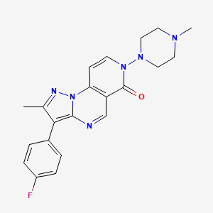 3-(4-fluorophenyl)-2-methyl-7-(4-methyl-1-piperazinyl)pyrazolo[1,5-a]pyrido[3,4-e]pyrimidin-6(7H)-one