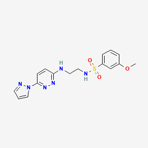 3-methoxy-N-(2-{[6-(1H-pyrazol-1-yl)-3-pyridazinyl]amino}ethyl)benzenesulfonamide