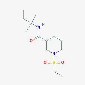 molecular formula C13H26N2O3S B4455994 N-(1,1-dimethylpropyl)-1-(ethylsulfonyl)-3-piperidinecarboxamide 