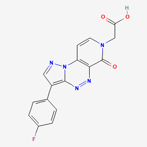 [3-(4-fluorophenyl)-6-oxopyrazolo[5,1-c]pyrido[4,3-e][1,2,4]triazin-7(6H)-yl]acetic acid