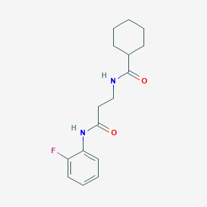 N-{3-[(2-fluorophenyl)amino]-3-oxopropyl}cyclohexanecarboxamide