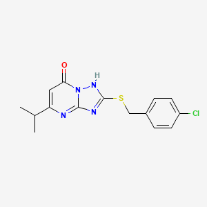 2-[(4-chlorobenzyl)thio]-5-isopropyl[1,2,4]triazolo[1,5-a]pyrimidin-7(4H)-one