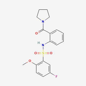 5-fluoro-2-methoxy-N-[2-(1-pyrrolidinylcarbonyl)phenyl]benzenesulfonamide