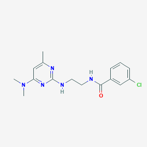 3-chloro-N-(2-{[4-(dimethylamino)-6-methyl-2-pyrimidinyl]amino}ethyl)benzamide