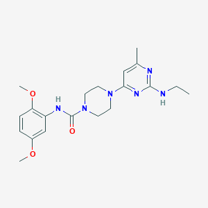 N-(2,5-dimethoxyphenyl)-4-[2-(ethylamino)-6-methyl-4-pyrimidinyl]-1-piperazinecarboxamide