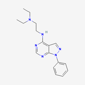 molecular formula C17H22N6 B4456156 N,N-diethyl-N'-(1-phenyl-1H-pyrazolo[3,4-d]pyrimidin-4-yl)-1,2-ethanediamine 