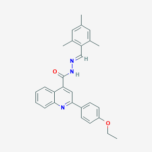 molecular formula C28H27N3O2 B445617 2-(4-ethoxyphenyl)-N'-(mesitylmethylene)-4-quinolinecarbohydrazide 