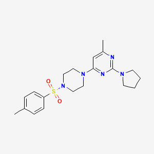 4-methyl-6-{4-[(4-methylphenyl)sulfonyl]-1-piperazinyl}-2-(1-pyrrolidinyl)pyrimidine