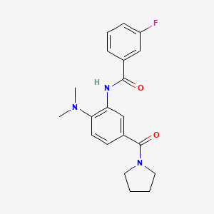 N-[2-(dimethylamino)-5-(1-pyrrolidinylcarbonyl)phenyl]-3-fluorobenzamide