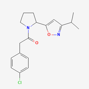 5-{1-[(4-chlorophenyl)acetyl]-2-pyrrolidinyl}-3-isopropylisoxazole