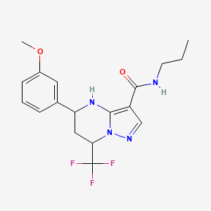 5-(3-methoxyphenyl)-N-propyl-7-(trifluoromethyl)-4,5,6,7-tetrahydropyrazolo[1,5-a]pyrimidine-3-carboxamide