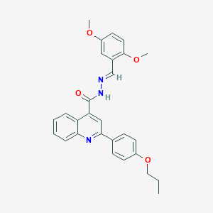 molecular formula C28H27N3O4 B445625 N'-(2,5-dimethoxybenzylidene)-2-(4-propoxyphenyl)-4-quinolinecarbohydrazide 