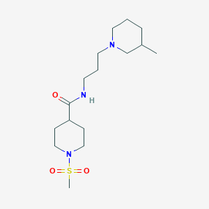 N-[3-(3-methyl-1-piperidinyl)propyl]-1-(methylsulfonyl)-4-piperidinecarboxamide