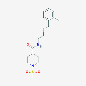 N-{2-[(2-methylbenzyl)thio]ethyl}-1-(methylsulfonyl)-4-piperidinecarboxamide