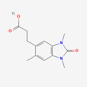 molecular formula C13H16N2O3 B4456289 3-(1,3,6-trimethyl-2-oxo-2,3-dihydro-1H-benzimidazol-5-yl)propanoic acid 