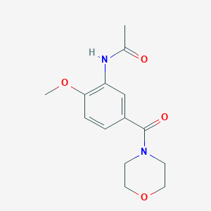 N-[2-methoxy-5-(4-morpholinylcarbonyl)phenyl]acetamide