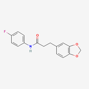 3-(1,3-benzodioxol-5-yl)-N-(4-fluorophenyl)propanamide