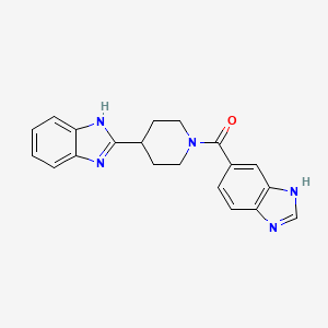 molecular formula C20H19N5O B4456322 2-[1-(1H-benzimidazol-5-ylcarbonyl)-4-piperidinyl]-1H-benzimidazole 