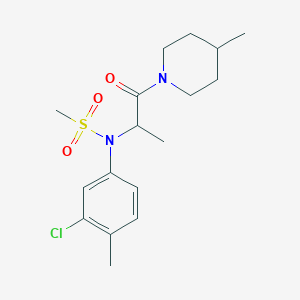 N-(3-chloro-4-methylphenyl)-N-[1-methyl-2-(4-methyl-1-piperidinyl)-2-oxoethyl]methanesulfonamide