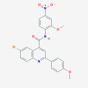 6-bromo-N-(2-methoxy-4-nitrophenyl)-2-(4-methoxyphenyl)quinoline-4-carboxamide