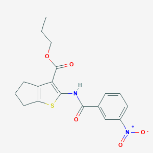propyl 2-({3-nitrobenzoyl}amino)-5,6-dihydro-4H-cyclopenta[b]thiophene-3-carboxylate