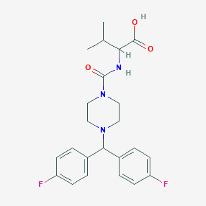 molecular formula C23H27F2N3O3 B4456371 N-({4-[bis(4-fluorophenyl)methyl]-1-piperazinyl}carbonyl)valine 