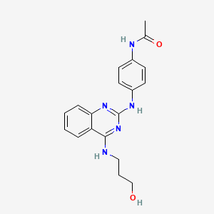 N-[4-({4-[(3-hydroxypropyl)amino]-2-quinazolinyl}amino)phenyl]acetamide