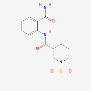 N-(2-CARBAMOYLPHENYL)-1-METHANESULFONYLPIPERIDINE-3-CARBOXAMIDE