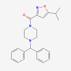 molecular formula C24H27N3O2 B4456411 1-(diphenylmethyl)-4-[(5-isopropyl-3-isoxazolyl)carbonyl]piperazine 