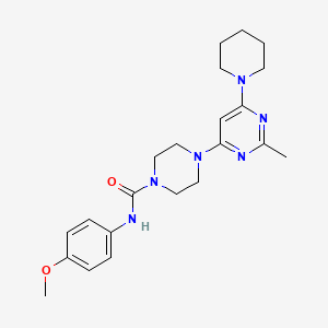 N-(4-methoxyphenyl)-4-[2-methyl-6-(1-piperidinyl)-4-pyrimidinyl]-1-piperazinecarboxamide