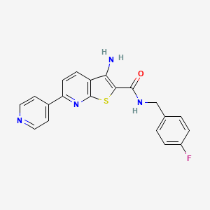 molecular formula C20H15FN4OS B4456417 3-amino-N-(4-fluorobenzyl)-6-(4-pyridinyl)thieno[2,3-b]pyridine-2-carboxamide 