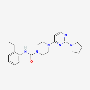 N-(2-ethylphenyl)-4-[6-methyl-2-(1-pyrrolidinyl)-4-pyrimidinyl]-1-piperazinecarboxamide