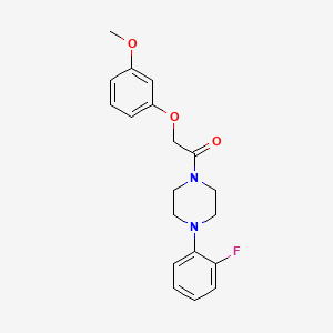 molecular formula C19H21FN2O3 B4456442 1-(2-fluorophenyl)-4-[(3-methoxyphenoxy)acetyl]piperazine 