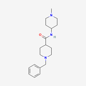 molecular formula C19H29N3O B4456467 1-benzyl-N-(1-methylpiperidin-4-yl)piperidine-4-carboxamide 