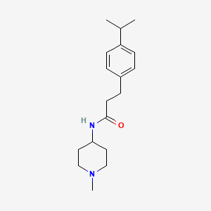 molecular formula C18H28N2O B4456480 3-(4-isopropylphenyl)-N-(1-methyl-4-piperidinyl)propanamide 