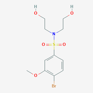 4-bromo-N,N-bis(2-hydroxyethyl)-3-methoxybenzenesulfonamide