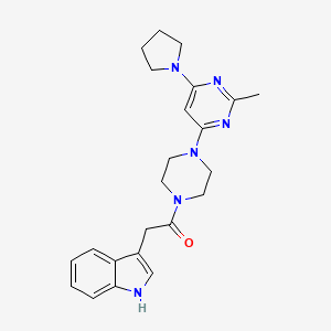 3-(2-{4-[2-methyl-6-(1-pyrrolidinyl)-4-pyrimidinyl]-1-piperazinyl}-2-oxoethyl)-1H-indole