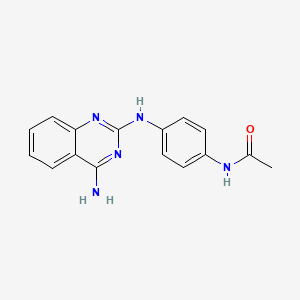 N-{4-[(4-amino-2-quinazolinyl)amino]phenyl}acetamide