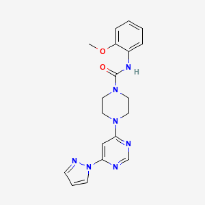 N-(2-methoxyphenyl)-4-[6-(1H-pyrazol-1-yl)-4-pyrimidinyl]-1-piperazinecarboxamide