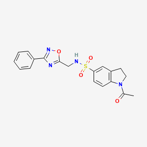 1-acetyl-N-[(3-phenyl-1,2,4-oxadiazol-5-yl)methyl]-2,3-dihydro-1H-indole-5-sulfonamide